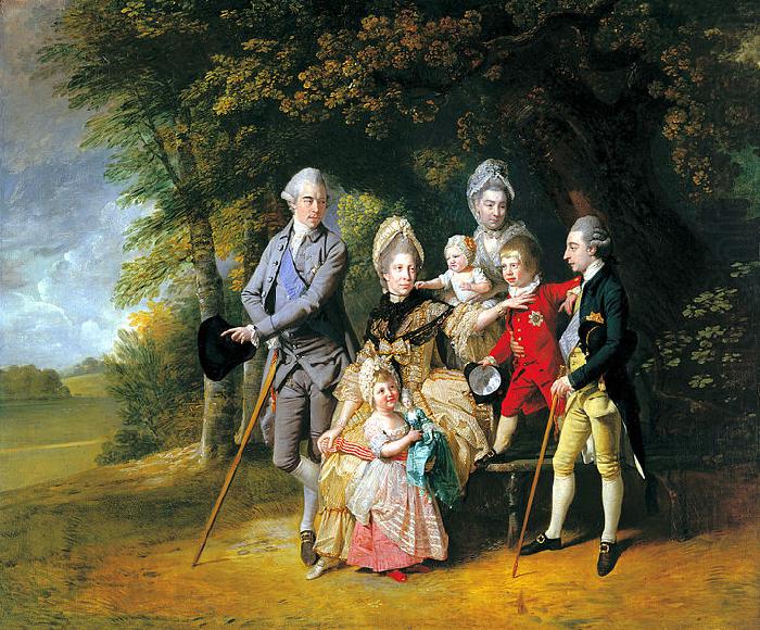 Johann Zoffany Queen Charlotte with her Children and Brothers china oil painting image